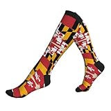 WCXTHGFA Sport-Kompressionssocken mit Maryland-Flagge, Damen-Laufsocken, für Laufen, Fußball und...