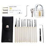 LOCK COWBOY Dietrich-Set 20-Teilig - Transparenten Übungsschlössern, Kreditkartenformat...