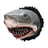 Shark Head Decoration - Shark Head Ornament, Shark Head Statue | Realistic Resin Wall Mounted Trophy...