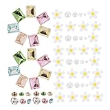 Beaupretty 5Er-Pack Nail Charms mit Kleinen Perlen und Funkelnden Strasssteinen Spitzbodenfest Bunte...