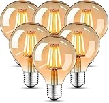 Edison Vintage Glühbirne, Edison LED Lampe Warmweiß E27 4W 2700K Retro Glühbirne Vintage Antike...