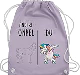 Shirtracer Turnbeutel Rucksack - Andere Onkel Dabbing Einhorn | Onkel Geschenk für Onkel...