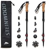Steinwood Premium Carbon Wanderstöcke Teleskop - Trekkingstöcke Damen & Herren - Wanderstock...