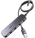 USB Hub 3.0, WARRKY【Chipset auf Industrieniveau, hohe Stabilität】 4-Port USB Verteiler Ultra...
