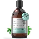 Vis Plantis Shampoo für fettiges Haar mit Zink & Minze - 500 ml Anti-Fett Haarshampoo ohne Sulfate,...