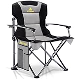 Symino Luxus Campingstuhl Faltbar, Tragbarer Bequem Gepolster Klappstuhl Anglerstuhl Sessel...