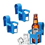 3 Stück Blauer Getränkehalter Pool, Wasserbecher Hängehalter für Schwimmbecken, Poolside...