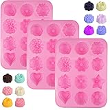 Silikonform Blumen, 3 Stück Seifenformen Silikon Silikon Muffinform Kuchen Dessert Silikonform DIY...