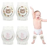 Mezrkuwr 2-Paare knieschoner baby krabbeln, Baby Knieschutz Krabbelsocken, Baby Knieschutz...