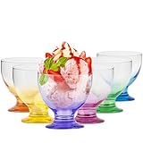 TREND FOR HOME Eisbecher Glas Dessertschalen Glas Bunt | 475 ml | Set von 6 | Dessertgläser auf...