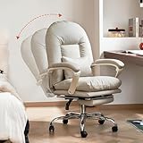 EMIAH Ergonomischer Bürostuhl mit Fußstütze, Mid-Back Cute Computer Stuhl für Zuhause Belastbar...