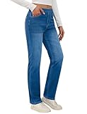 Desol Stretch Straight Leg Damen Jeans Hohe Taille Gerade Geschnitten Slim-Fit Leggings Jeans...