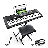 Alesis Melody 61 - Keyboard E-Piano für Anfänger mit Lautsprechern, Klavier Ständer, Hocker,...