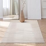 the carpet Santo Plus moderner Teppich - hochwertiger Wohnzimmer Schlafzimmer Teppich Creme - Boho...