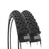 Ecovelò Unisex – Erwachsene 26 x 2,10 2 Reifen MTB 26 x 2.10 (54-559), Schwarz, Einheitsgröße