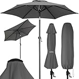 Kingsleeve® Sonnenschirm Balkon 200cm UV Schutz 80+ Schutzhülle Kurbel Strandschirm Neigbar...