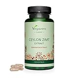 Ceylon ZIMT Kapseln Vegavero ® | HOCHDOSIERT: 2000 mg (8:1 Extrakt) pro Kapsel | 120 Kapseln | Ohne...