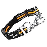 PETTOM Hundehalsband, Zugstopp Halsband Hunde mit Sicherheitsschloss, Halsband Breit Verstellbar und...