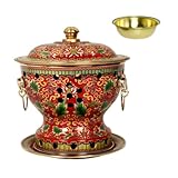 IUYIXWFP Kupfer-Hot Pot, Cloisonné, einzelner Kleiner Hot Pot, Alter traditioneller chinesischer...