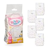 BABY born 5 Puppenwindeln - Mit süßem Print & Klebestreifen - Hochwertiges Puppenzubehör -...