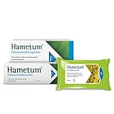 Hametum Hämorrhoiden Set | 25g Salbe | 10 Zäpfchen und Feuchtpflegetücher | pflanzliches...