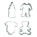 BekkiB - 4er Set Ausstechformen 'Baby' - Ausstecher aus Edelstahl, spülmaschinengeeignet - 2494