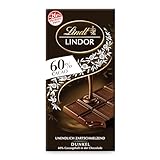 Lindt LINDOR Tafel 60% Kakao Extra Dunkel Promotion | 100g feinherbe Schokolade | Zartschmelzende,...