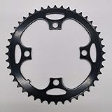 Unbekannt Kettenblatt 38/42/44/46 Zähne 4-Arm MTB Chainring 104 mm Lochkreis Stahl Schwarz (44...