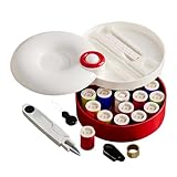 Frfik Kleines Nähset, Nadel-Bastelset, Näh-Reparatur-Set mit rotierender magnetischer Hülle, für...