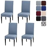 Aisprts Stuhlhussen 4er Set Stretch Stuhlhussen für Esszimmerstühle, Abnehmbarer Waschbarer...