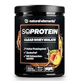 SoProtein Clear Whey Isolate – Peach Iced Tea Geschmack – 600g Proteinpulver – 25g Protein –...