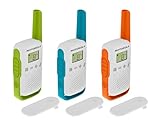 Motorola Talkabout T42 Triple PMR-Funkgeräte (3er Set, PMR446, 16 Kanäle, Reichweite 4 km)