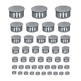 170 Stück Bohrloch Abdeckkappen Set Grau, 5/6/8/10/13/19/25mm Schraubenabdeckungen für Küchen,...