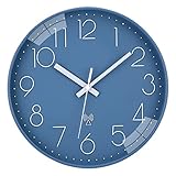 NESIFEE Funkuhr Wand Wanduhr Funk Ohne Tickgeräusche Wand funkwanduhr geräuschlos Lautlos Gut...