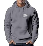 Neverless® Hoodie Herren Print Polygon Bär Natur Outdoor Kapuzenpullover Fashion Streetstyle...