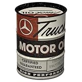 Nostalgic-Art Retro Spardose, 600 ml, Daimler Truck – Motor Oil – Geschenk-Idee für Trucker,...