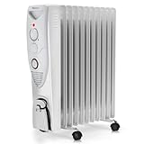 Pro Breeze 2500W Ölradiator energiesparend - Elektro Heizkörper mit 11 Rippen, integrierter...