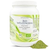 AMLAWELL Bio Weizengras Pulver – 500 g Bio Weizengraspulver glutenfrei mit wertvollen Vitaminen,...