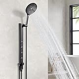 HOMELODY Innovatives Duschsystem ohne Armatur, Duschset Duschsäulenset mit Rund Duschkopf 190 mm, 4...