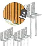 Ultiness® L-Pfostenträger 60x80mm, feuerverzinkt, mit Riffeldolle zum Einbetonieren, robust &...