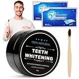 ARONRAVE Aktivkohle Zahnpasta Pulver Zahnweiss Pulver Teeth Whitening Powder Zahnreinigung für...