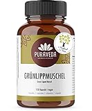 Puraveda Grünlippmuschel 150 Kapseln - 1650 mg Grünlippmuschelpulver pro Tagesdosis - hochdosiert...