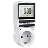 Zeitschaltuhr Steckdose, 24Std-Wochen Zeitschaltuhr Digital, LCD Stecker Timer Steckdose Schaltuhr...
