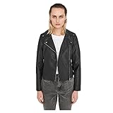 Noisy may Damen Kunstleder Jacke Biker Jacket Übergangsjacke Langarm Shacket PU Coated NMREBEL,...