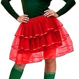 Generisch Tüllrock Damen Tütü - 50er Ballett Unterrock mit hoher Taille, festlicher Petticoat...