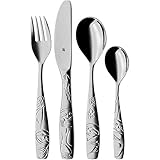 WMF Faultier Kinderbesteck Set 4-teilig, Kinderbesteck Edelstahl, Kinderbesteck ab 3 Jahre,...