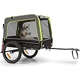 Klarfit Fahrradanhänger für Hunde, 2-in-1 Hunde & Hundebuggy, Klappbar, Fahrradanhänger,...