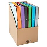 Idena 11097 - Eco Ringbücher aus Karton in DIN A4, 12 farbige Ordner mit 20 mm Rückenbreite und...