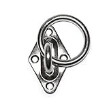 PRIOstahl Augplatte Mastplatte Raute mit Ring Befestigungshacken Deckenhaken - 8 x 45mm x 1 Stück...