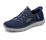 Skechers Summits High Range Herren Sneakers, Navy Mesh Trim, 45.5 EU